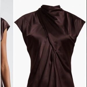 NEW Veronica Beard Chocolate Brown Leilany Top